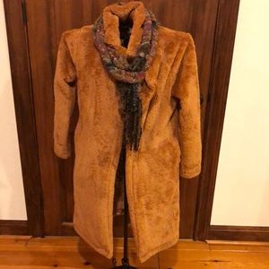 NWOT Teddy Coat and Scarf